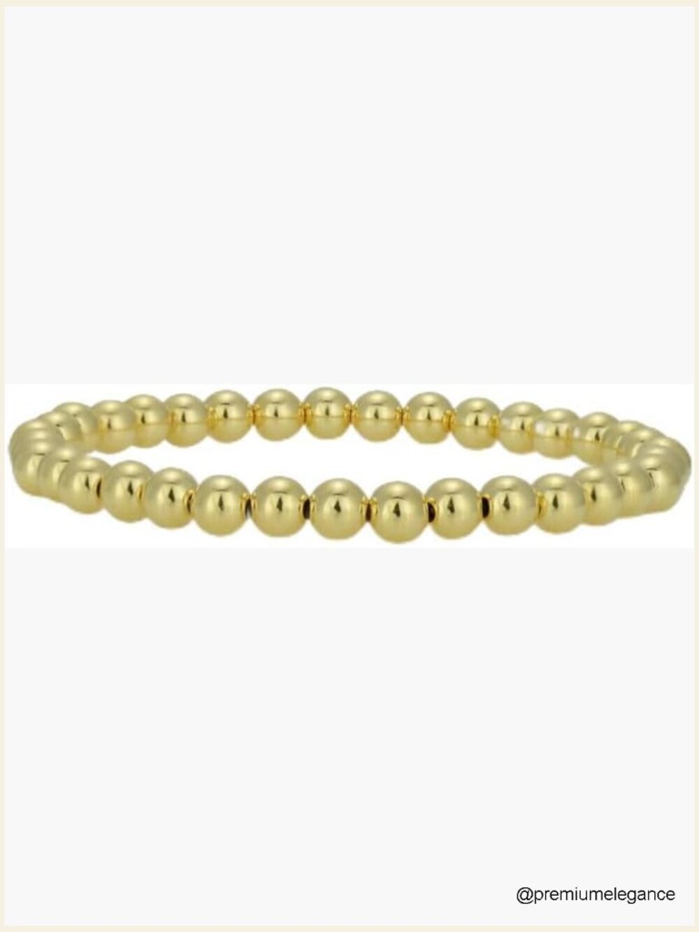 5mm 14k Gold Filled Beaded Stretch Bracelet, Waterproof Stackable